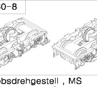 Antriebsdrehgestell, Umbragrau, MS - H2960-8 - Spur N