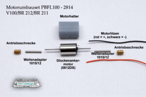 Motorumbauset Fleischmann -  PBFL100 - V100/BR 212/BR 211 – Bild 2