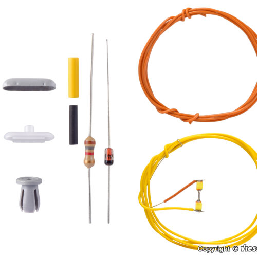 Baussatz Bahnsteigleuchte, 2 LEDs Weiß - Spur N