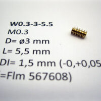 Schnecke M 0,3, D=3, L=5,5, DI=1.5 mm