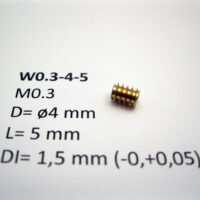 Schnecke M 0,3, D=4, L=5, DI=1.5 mm