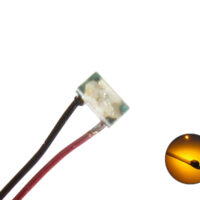 LED SMD 0402 mit Kupferlackdraht Draht Kabel Gelb