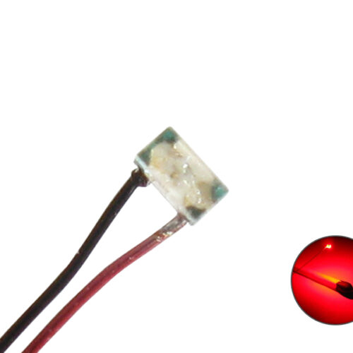 LED SMD 0402 mit Kupferlackdraht Draht Kabel Rot