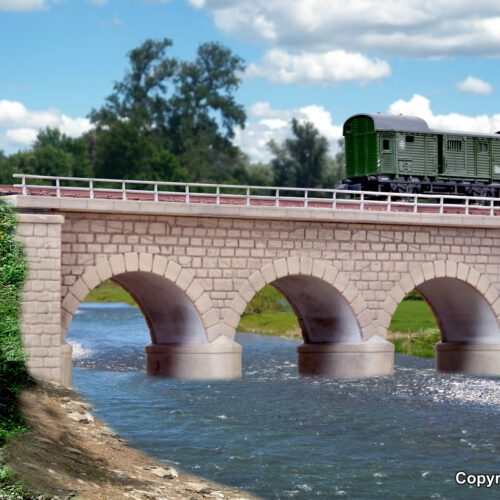 Erzberg-Brücke mit Eisbrecherpfeilern, eingleisig - Spur N/Z