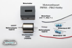 Motorumbauset PBPI01 - PIKO Motor 12820 - Spur H0 – Bild 5