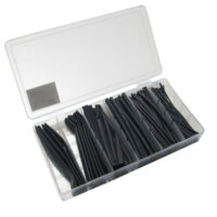 Schrumpfschlauch Sortiment Set 100 Teile 10 cm Schwarz