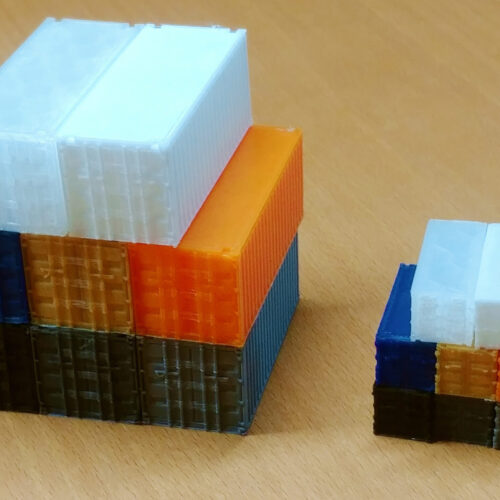 Container 20ft - 8 er Set - Spur H0