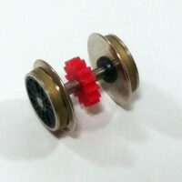 ROCO Radsatz mit Zahnrad und Haftreifen rückwärts - Spur N