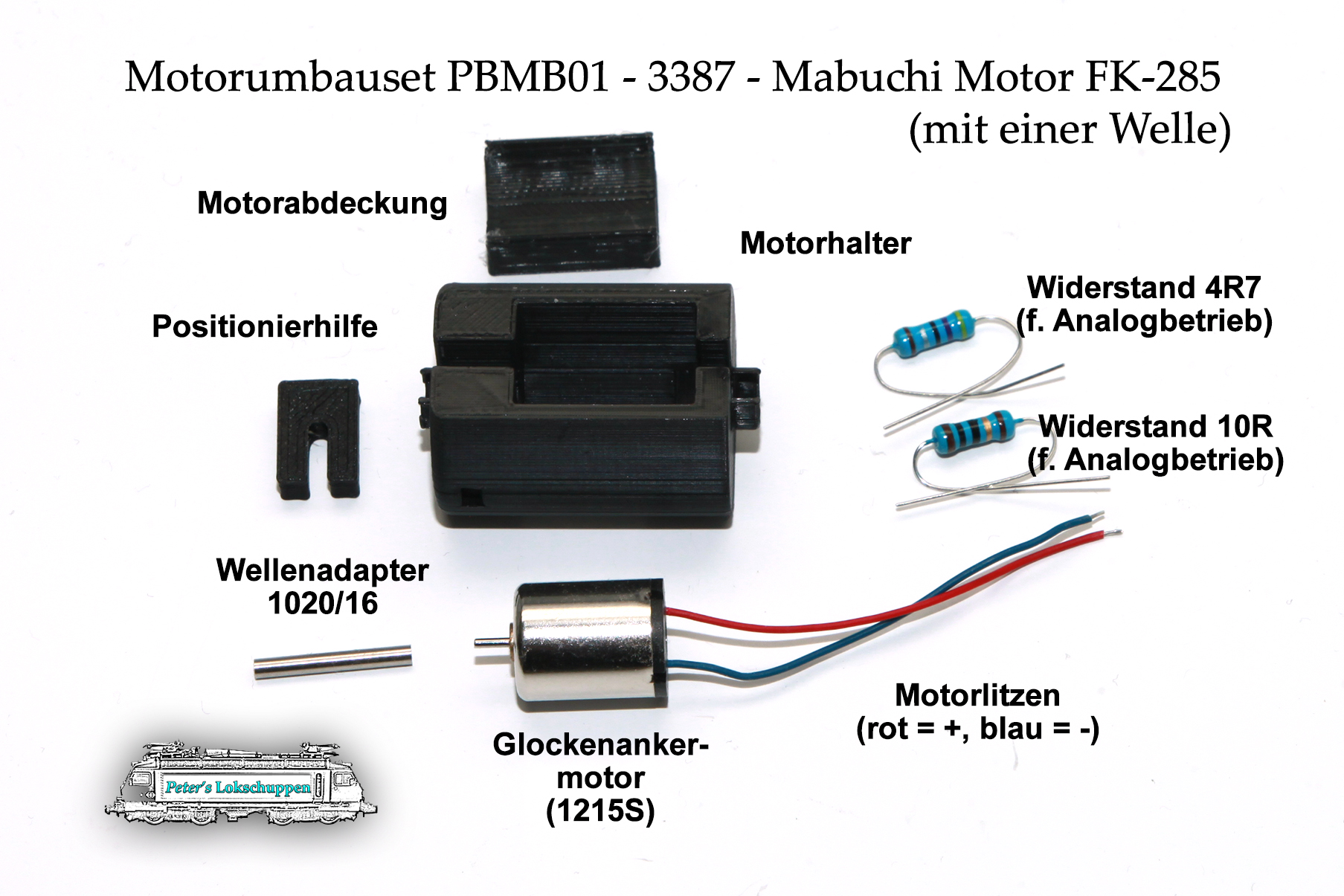 Motorumbauset PBMB01 - Mabuchi Motor FSK-280SA – Bild 2