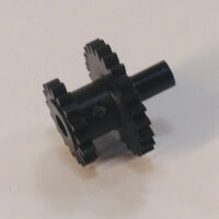 Zahnrad 17/24 Z, M 0,5 mit Achse - Kleinbahn