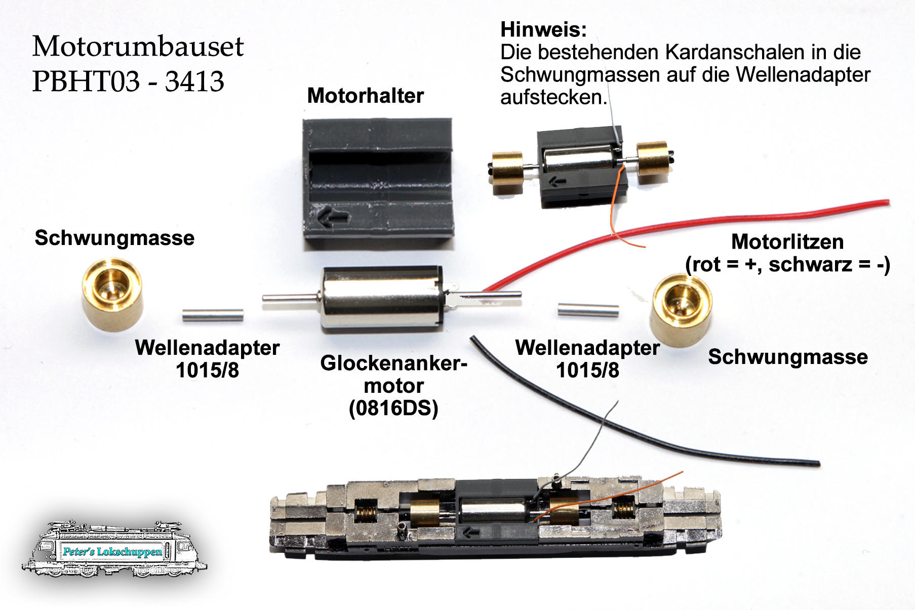 Motorumbauset PBHT03 - Hobbytrain H2700-4R – Bild 7