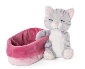 NICI Kuscheltier - Schlafende Katze grau - 12 cm – Bild 2