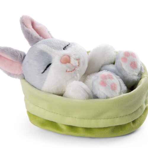 NICI - Kuscheltier Hase - grau/grün - 12 cm