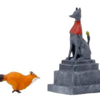 Figuren Set Füchse (10 Stk.) - Spur H0