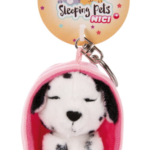 NICI Schlüsselanhänger - Sleeping Pets Hund Dalmatiner - 8 cm