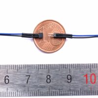 Micro Stiftleiste Steckverbinder RM 1.0, 2-polig Stecker + Buchse - verkabelt