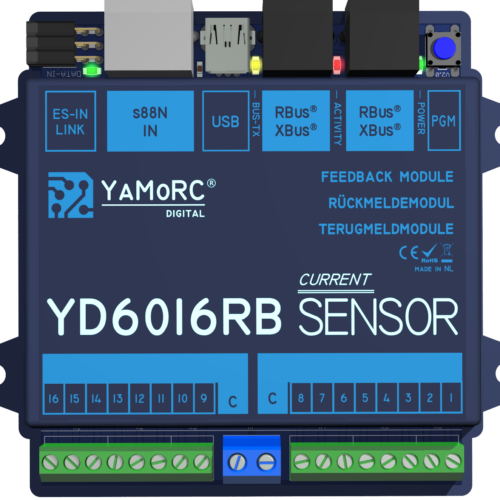 YaMoRC YD6016RB-CS - 16-fach Rückmelder Stromfühler RBus/XBus