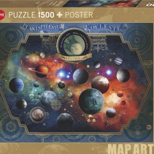 Space World, Map Art - 1500 Teile
