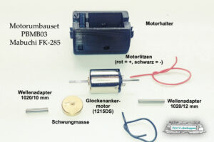 Motorumbauset PBMB03 - Mabuchi Motor FK-285 - mit Schwungmasse – Bild 3