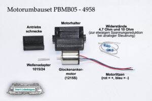 Motorumbauset PBMB05 - Mabuchi FK-130 (1 Welle) – Bild 2