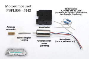 Motorumbauset PBFL006 - Fleischmann BR 38 Wannentender – Bild 3