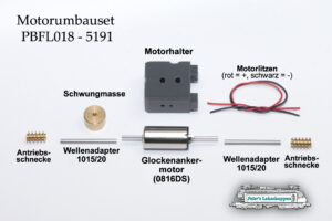 Motorumbauset PBFL018 - Fleischmann - 1043, BR 141 – Bild 2