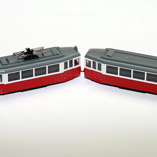Straßenbahn Düwag, 2-tlg., rot/weiß - Kato