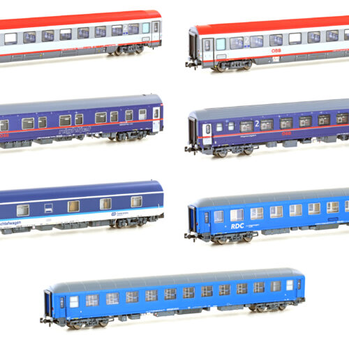 7er Set Nachtzugwagen ÖBB Nightjet/CD, Ep.VI, NJ408/458