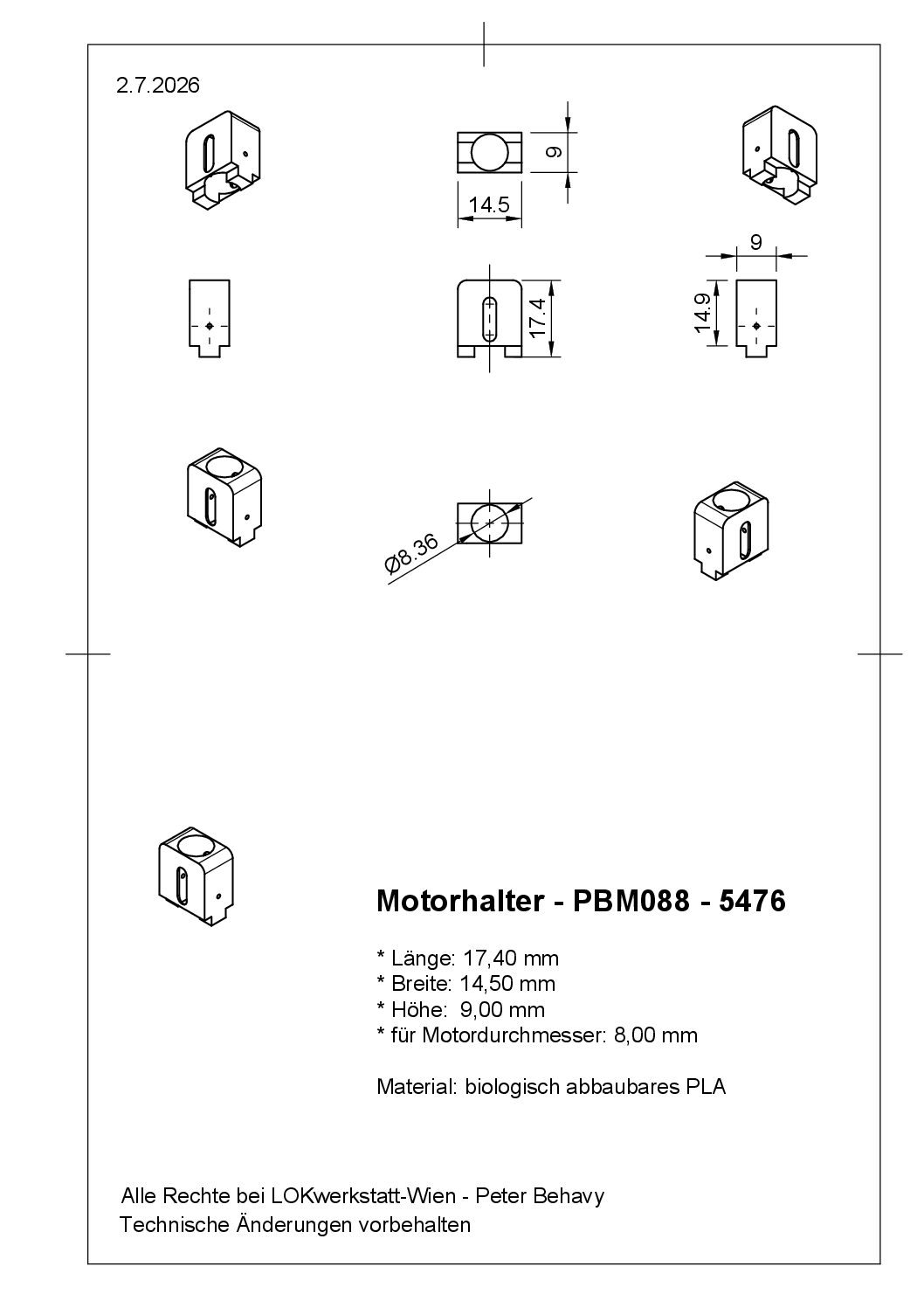 Motorhalter PBM088 - S021 – Bild 3